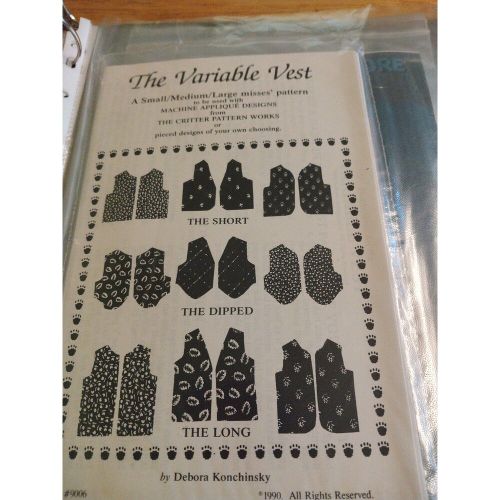 The Variable Vest Small Medium Large Pattern